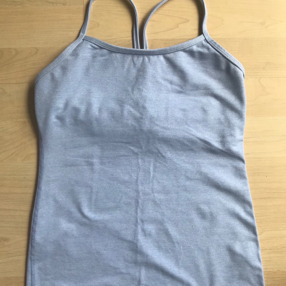 Lululemon heathered light blue tank size 6